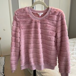 No Boundries Pink Fuzzy Top